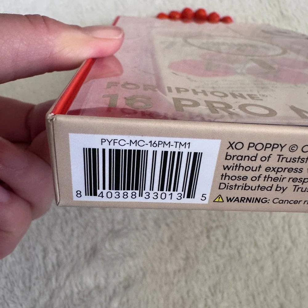 XO Poppy for iPhone 16 Pro Max MagSafe Case Tomato‎ Graphic Cream Red NIP
